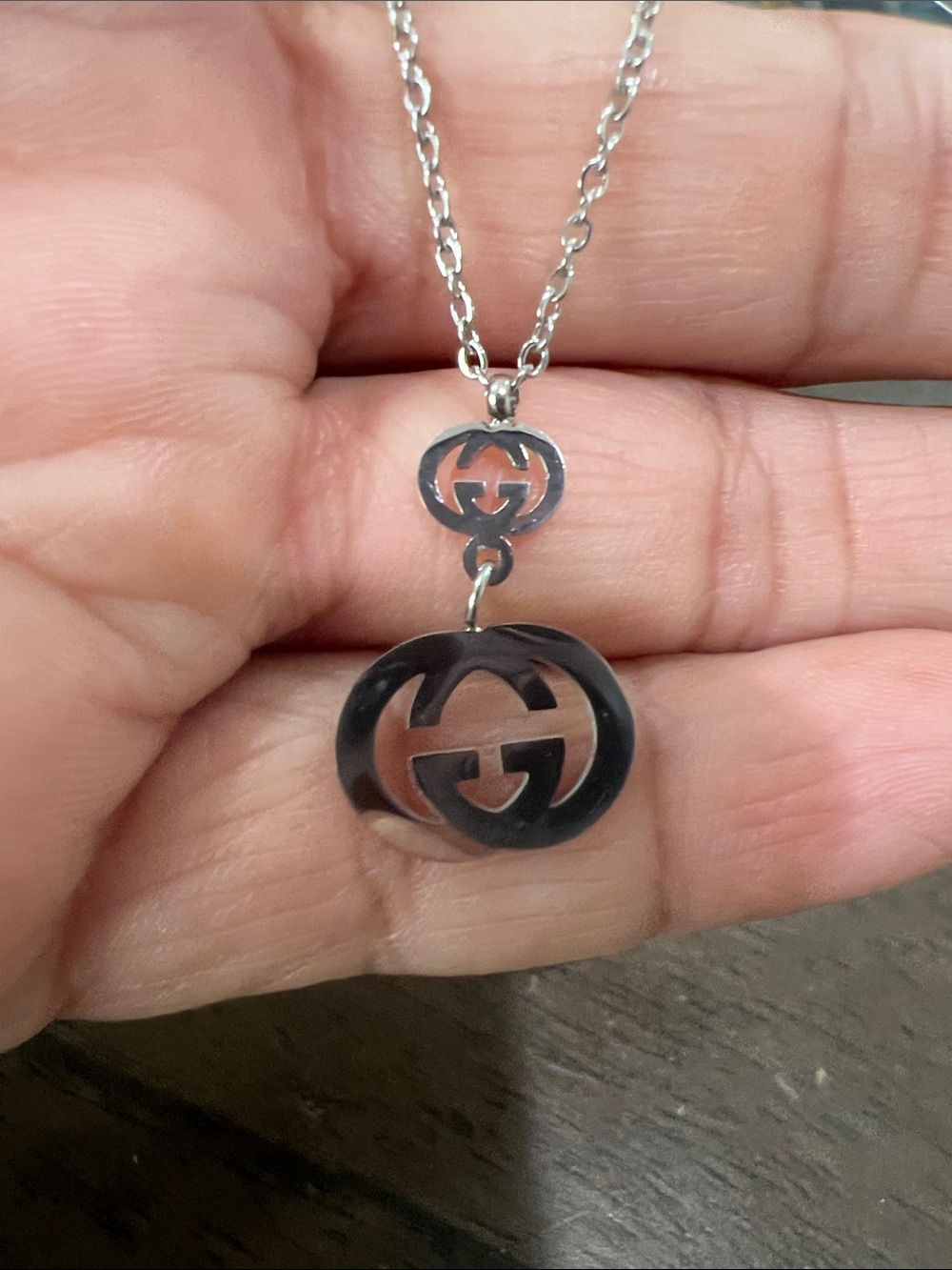 Silver G Pendant Necklace